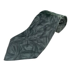 HENRY GRETHEL 100% Silk Green Geometric Men's‎ Neck Tie Length 57" Width 3"